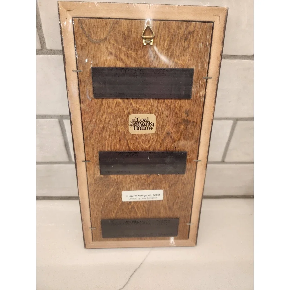 Vntg. Coal Bank Hollow Wood‎ Sunflower Basket Country Primitive Magnet Clipboard